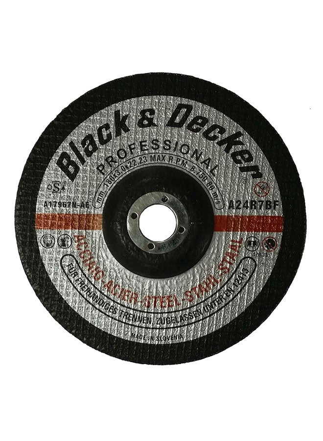 BLACK+DECKER Metal Cutting Disc Black/Grey 7inch