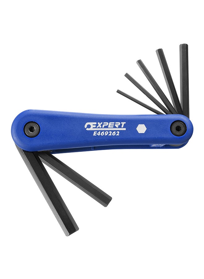 EXPERT 7-Piece Hex Metric Wrench Set Blue/Black 2.5, 3, 4, 5, 6, 8, 10 