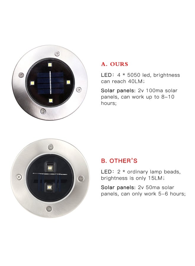 Tomshine 2-Piece Solar Powered Ground Light Black/Silver  - Image 5