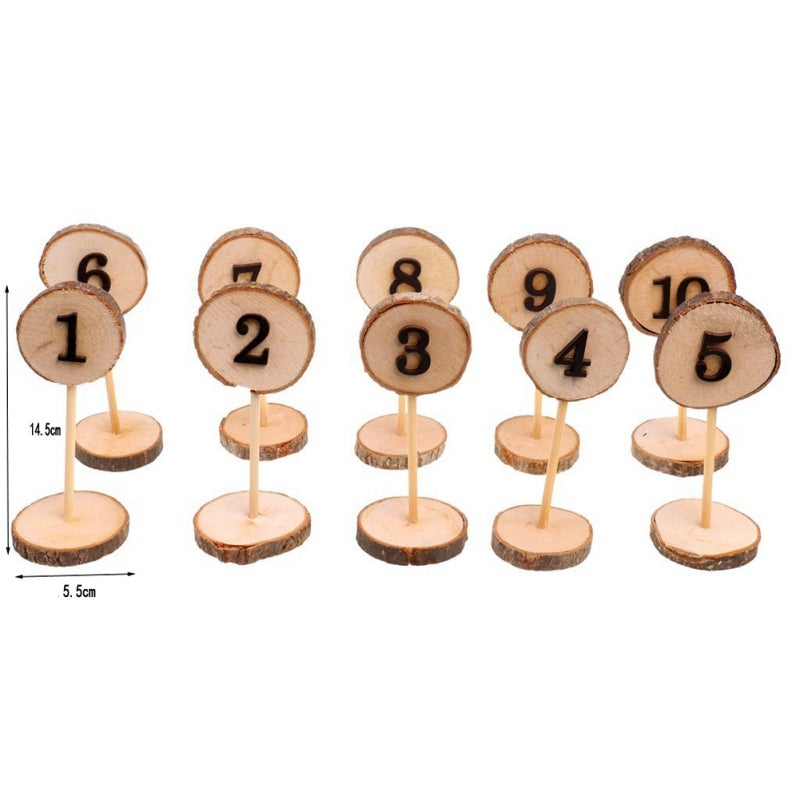 10Piece Rustic Table Number Table Cards Wedding Place holder