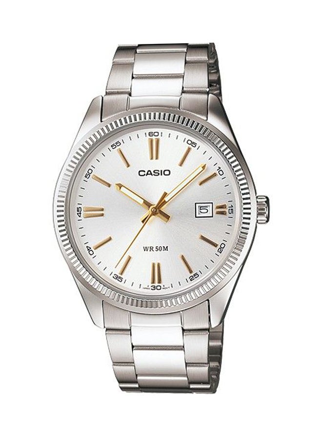 CASIO Men's Water-Resistant Stainless Steel Analog Watch Mtp-1302D-7A2VDF - 39 mm - Silver - Image 1