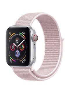 Premium Nylon Weave Mesh Band With Dense Loop And Adjustable Wrist Strap For Apple Watch Series 1,2,3 And 4, Workout, Fitness, Running, Fibro-38 L Light Pink