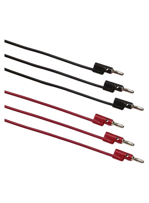 6-Piece Patch Cords Set Black/Red