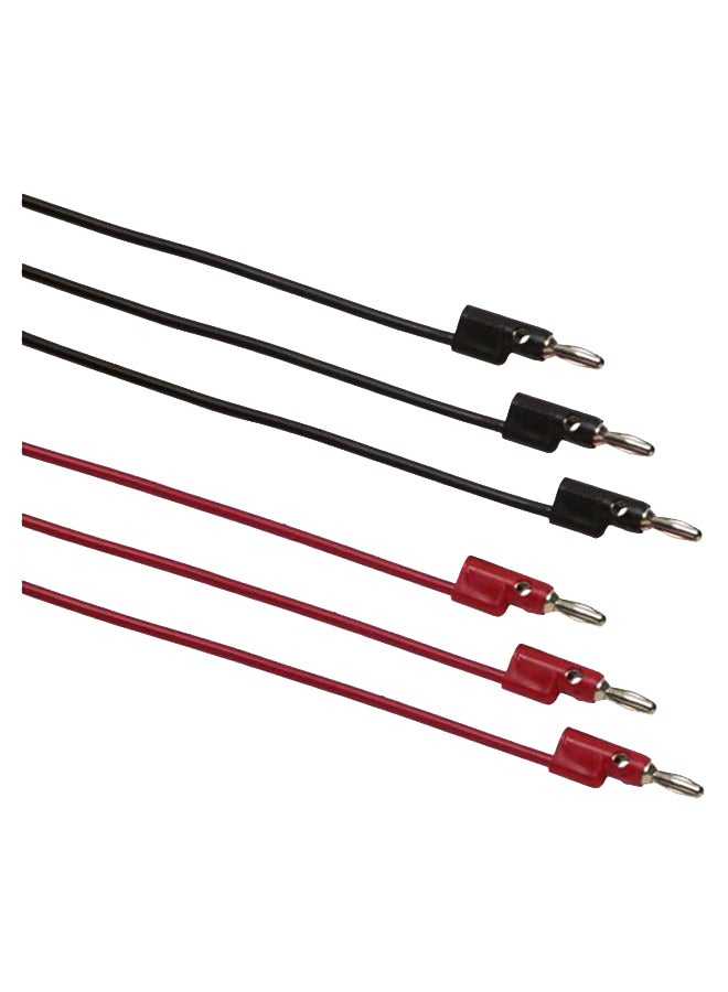 FLUKE - 6-Piece Patch Cords Set Black/Red - Image 1