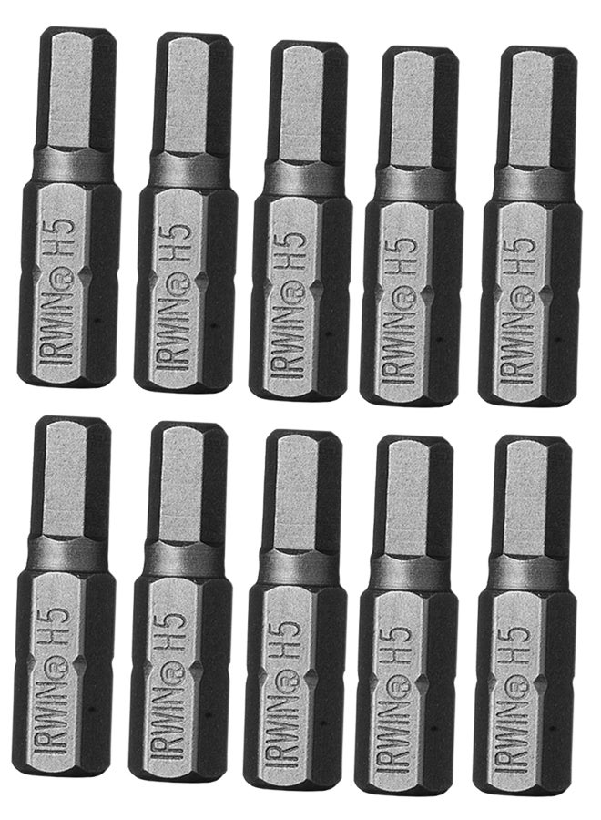 إيروين طقم رؤوس لمفك البراغي مكون من 10 قطع رمادي