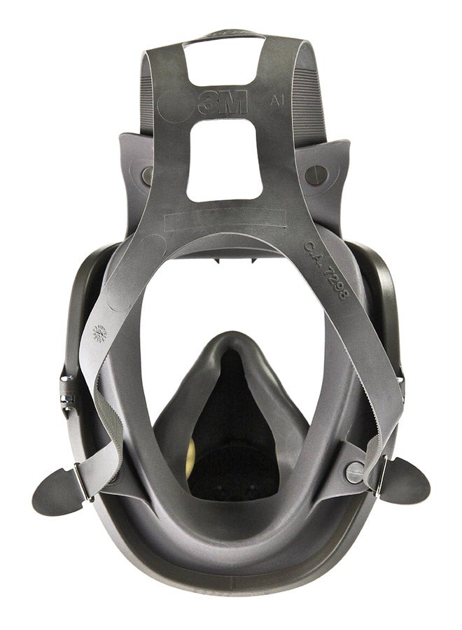 ثري ام قناع للوجه بالكامل للتنفس قابل لإعادة الاستخدام قياس متوسط أسود/شفاف - Image 3