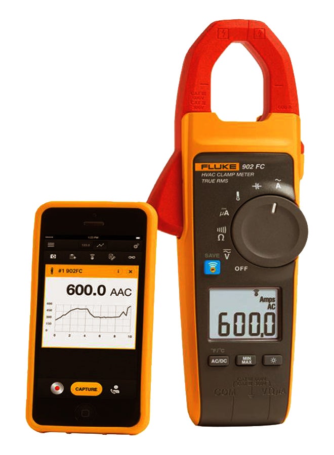 FLUKE Clamp On Ammeter Grey/Yellow - Image 1