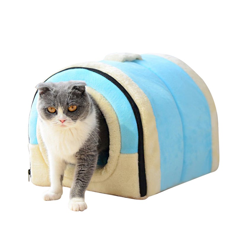 Sharpdo Pet Cloth Nest Blue/Beige/Black 33x30x28cm - Image 3