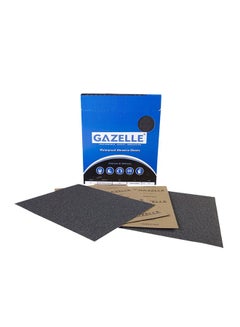 Gazelle 50-Piece Grit 1500 Waterproof Sheet Black 8 x 11inch 