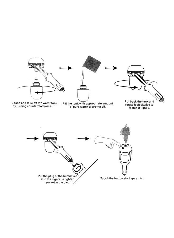 معطر هواء السيارة 12 فولت مرطب متعدد الألوان - Image 5