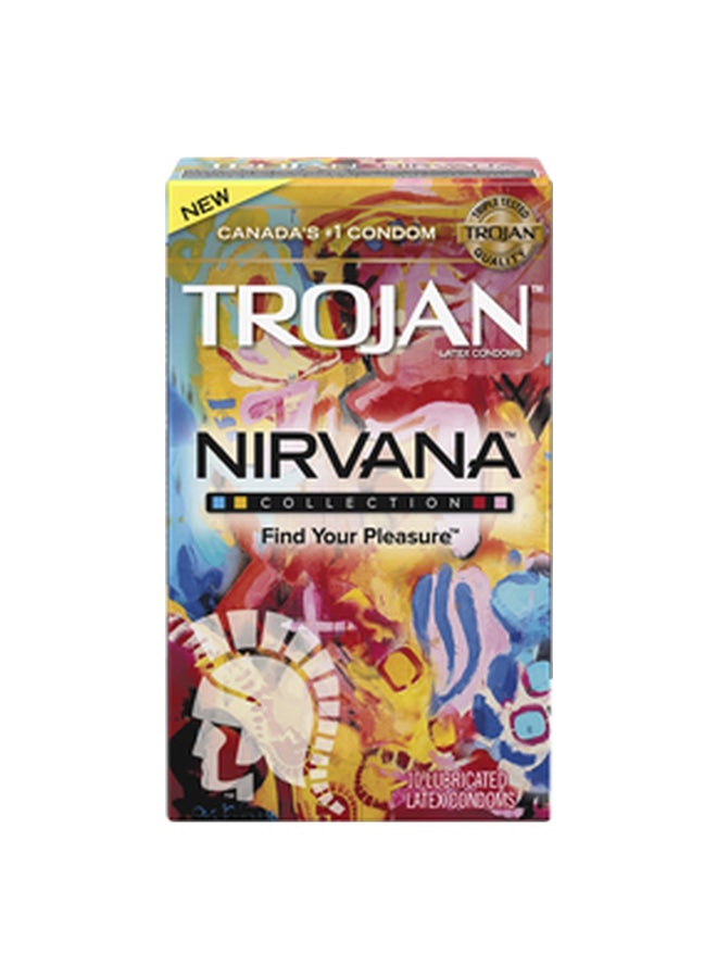 TROJAN 10-Piece Nirvana Lubricated Condom Set