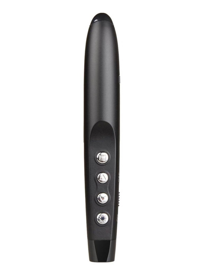 Generic - 2.4GHz Laser Wireless USB PowerPoint Presentation Remote Control Pointer with Bag - Black Black/Silver - Image 1