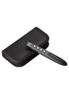 2.4GHz Laser Wireless USB PowerPoint Presentation Remote Control Pointer with Bag - Black Black/Silver