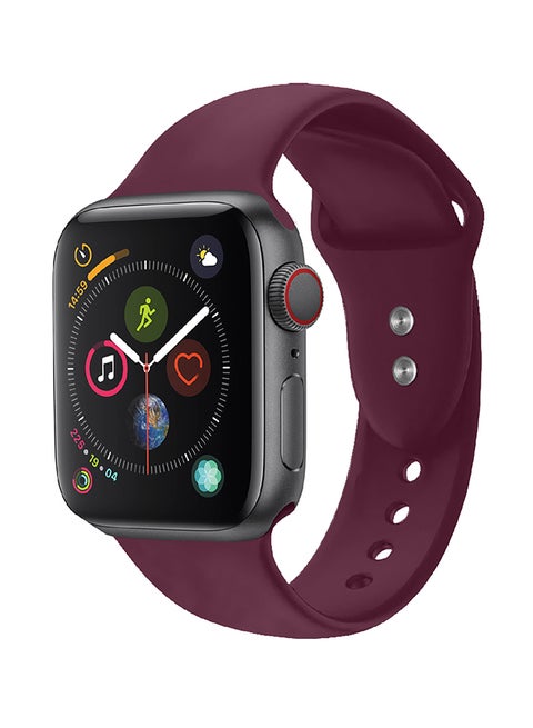Silicone Replacement Wrist Strap Adjustable Soft Band For Apple Watch Series 1,2,3,4 Maroon