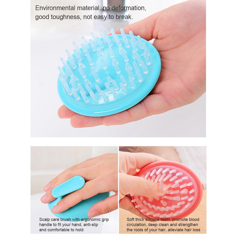 Generic Silicone Head Body Shampoo Scalp Massage Brush Blue 0.045kg - Image 4