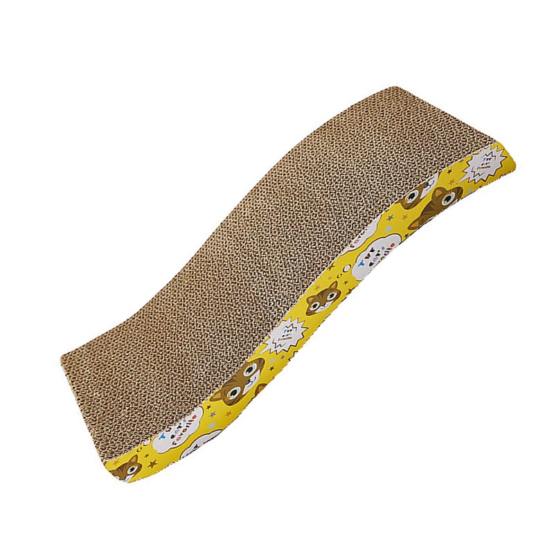 شاربدو لوح خدش للقطط بني/ أصفر/ أبيض 43 x 22.5سم - Image 3