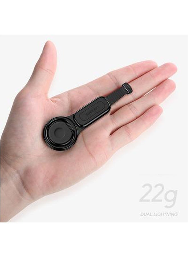 Usams - Dual Lightning Ring Holder Adapter Black - Image 1