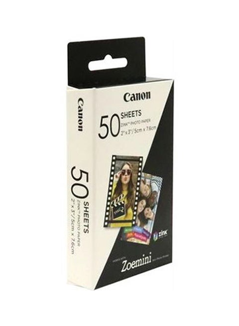 50-Sheet Zink Photo Paper ZP-2030 Multicolour