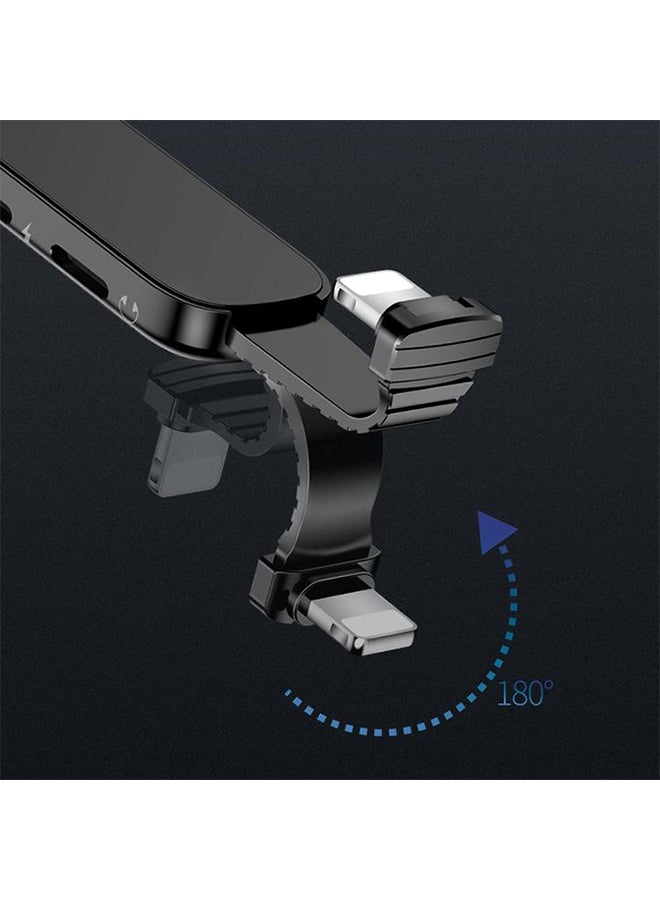 Usams - Dual Lightning Ring Holder Adapter Black - Image 1