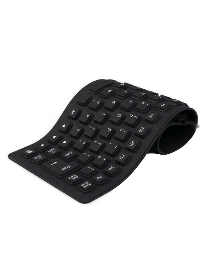 Generic - USB Wired Flexible Keyboard English Black - Image 1