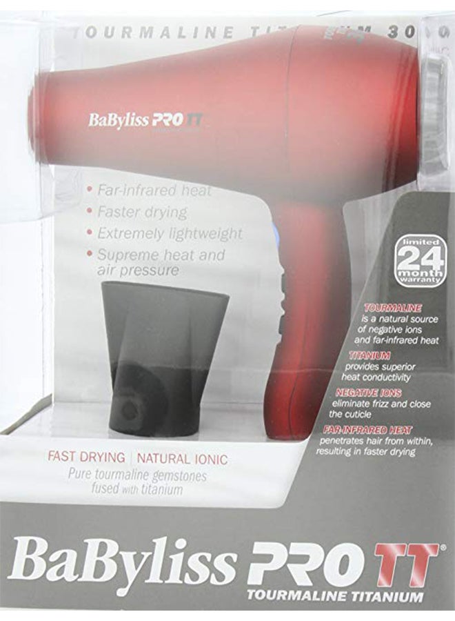 BaByliss Tourmaline Titanium Dryer Red - Image 2