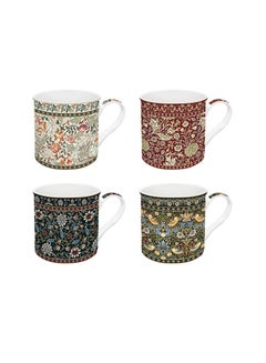 4-Piece Geometric Morris Mug Set Multicolour - v1556231110/N24209945A_1