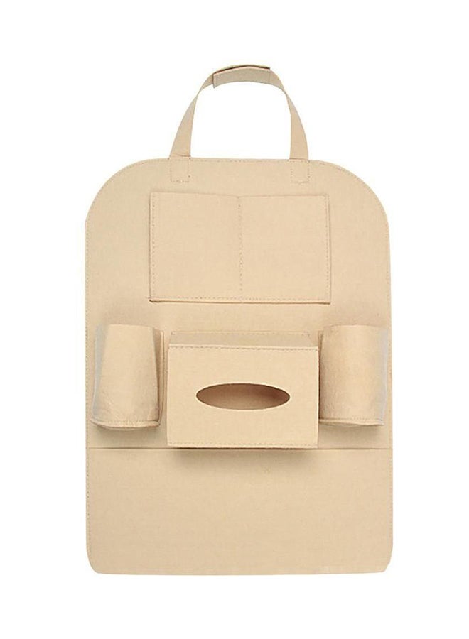 Auto Car Back Seat Organizer Holder Beige