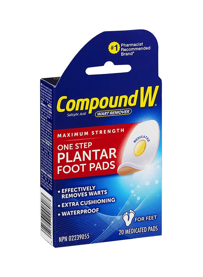 Compound W Wart Remover Maximum Strenght One Step Plantar Pad Red  - Image 1