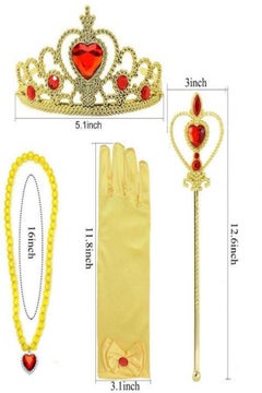 ماركة غير محددة مجموعة فستان الأميرة بيلي من 4 قطع  - Image 3