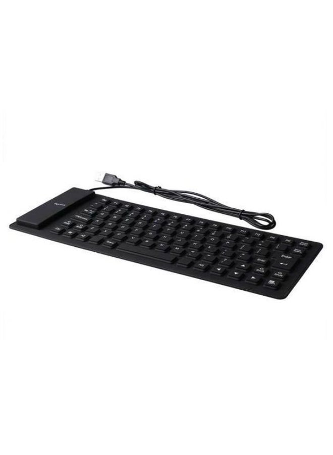 Generic - USB Wired Flexible Keyboard English Black - Image 1