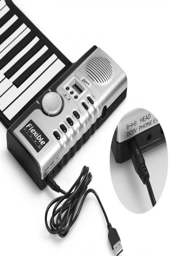 null - 61 Keys Portable Electronic Foldable Roll Up Soft Keyboard Piano - Image 1