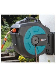 GARDENA Automatic Roll Up Wall Mounted Hose Reel Black  - Image 3