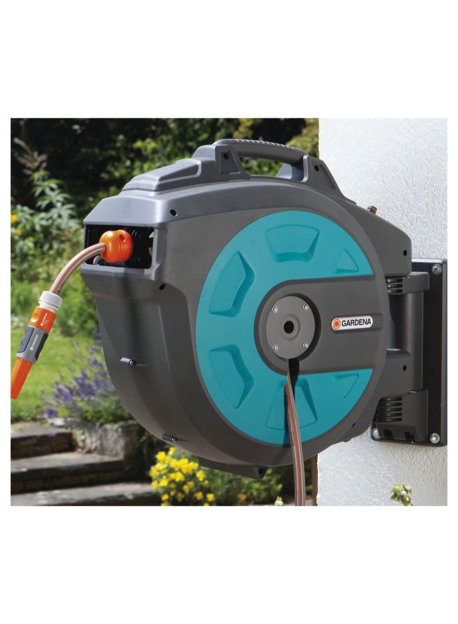 GARDENA Automatic Roll Up Wall Mounted Hose Reel Black  - Image 3