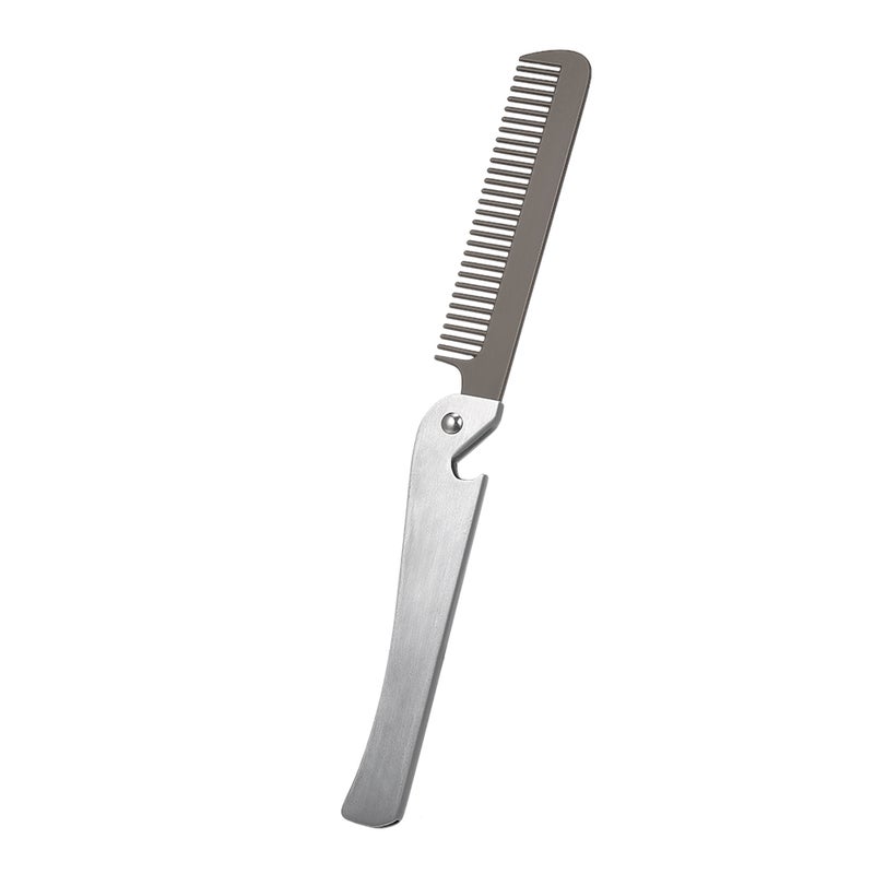 Stainless Steel Hair Beard Comb Silver 0.069kg - Image 4