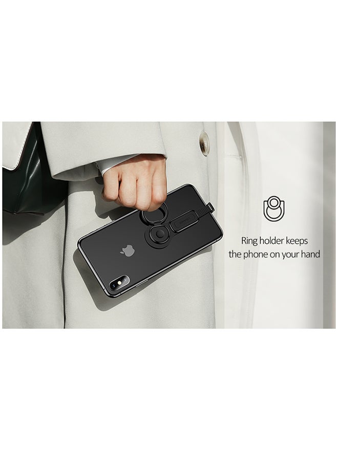 Usams - Dual Lightning Ring Holder Adapter Black - Image 1