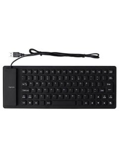 USB Wired Flexible Keyboard English Black