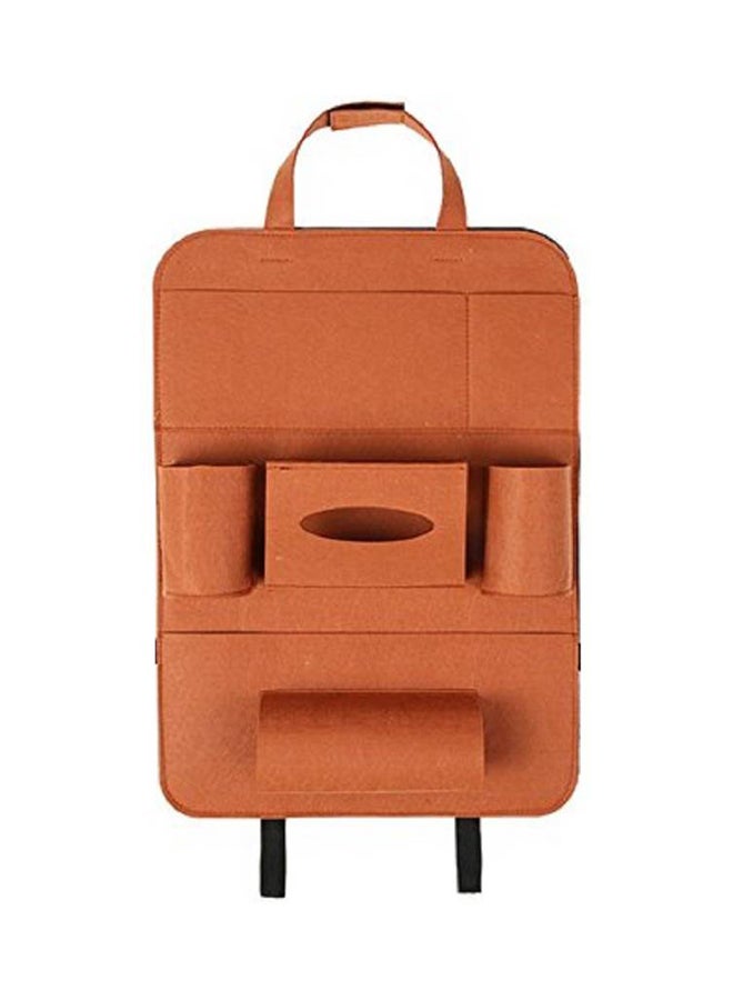 Car Seat Back Multi Function Pockets Travel Storage Hanging Bag-Brown - Image 1