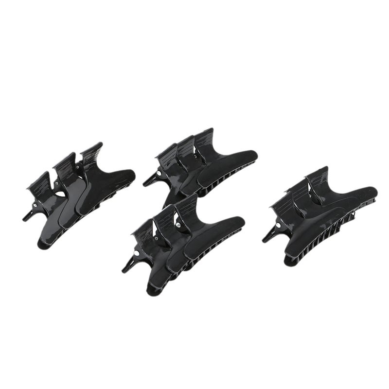 Generic 12-Piece Butterfly Hair Clip Set Black  - Image 4