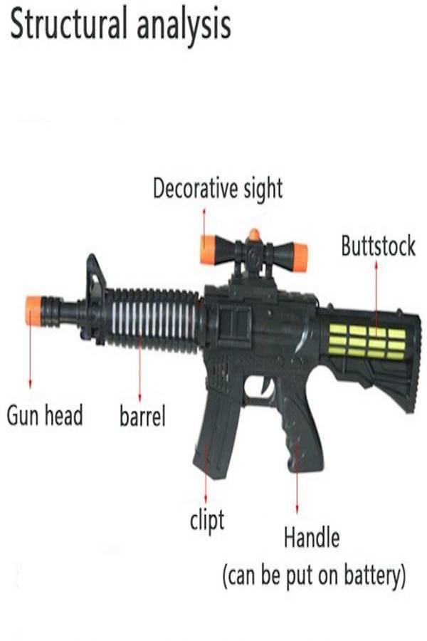 AK 47 Light Vibrated Submachine Laser Gun  - Image 3