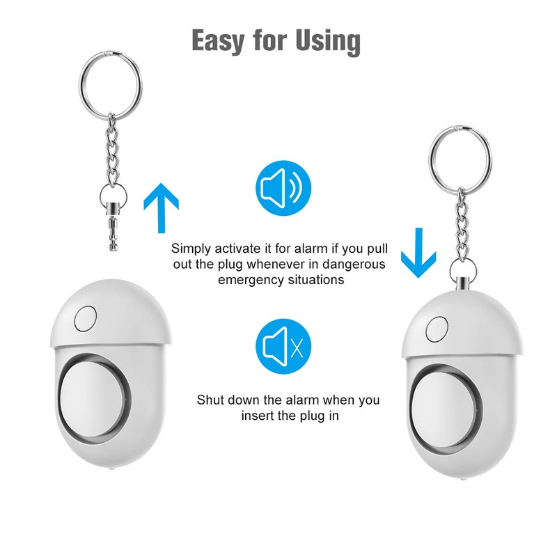 Generic Safe Sound Emergency Self-Defense Security Alarm For Girls Silver  - Image 5