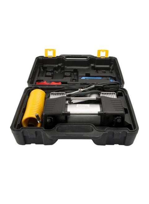 Dual Cylinder Air Compressor With Toolbox And Flat Tire Set