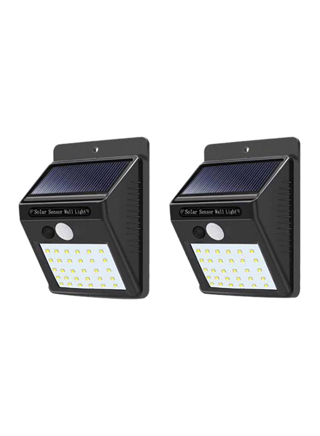 4 قطع من مصباح LED جداري يعمل بالطاقة الشمسية ومزود بجهاز استشعار حركة وإضاءة LED للحدائق متعدد الألوان 30.0x25.0x5.0Ø³Ù†ØªÙŠÙ…ØªØ± - Image 1