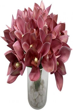 Yatai Cymbidium Orchid Artificial Flower Pink  - Image 4