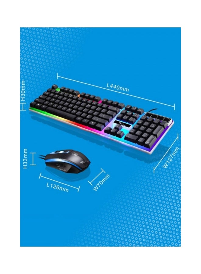 USB Keyboard And Mouse Set Green/Yellow/Red  - Image 2