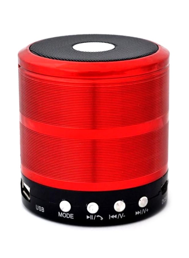Portable Bluetooth Speaker Fm, Memory Card And Usb red - Image 1