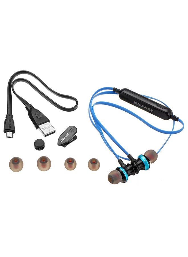 Awei Bluetooth In-Ear Earphones With Mic Blue/Black - Image 1