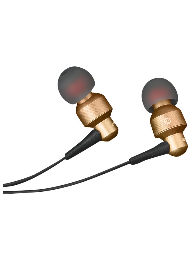 Awei Stereo In-Ear Earphones With Mic Black/Gold - Image 2