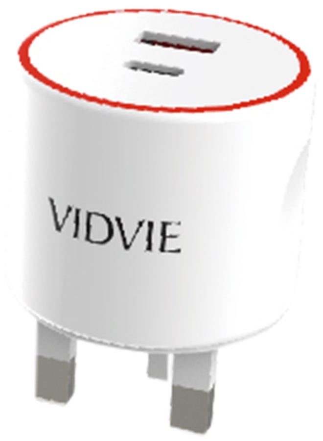 Vidvie - Fashion and Practical Smart Charger With USB Type C port White - Image 1