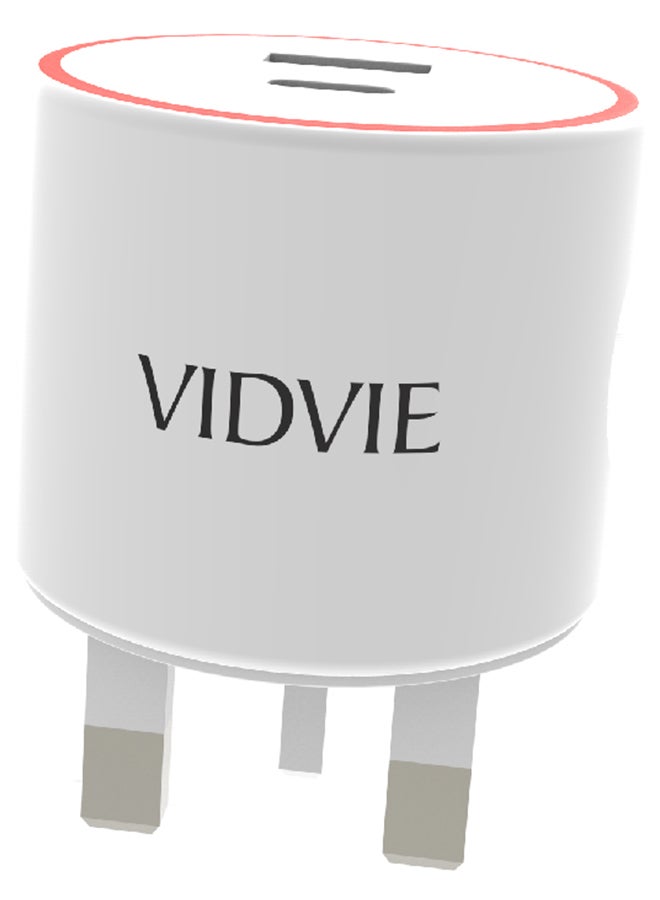 Vidvie - Fashion and Practical Smart Charger With USB Type C port White - Image 1