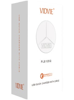 Vidvie USB Quick Charger With Cable White  - Image 4